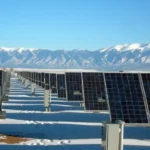Photovoltaik am Balkon in Bern im Winter