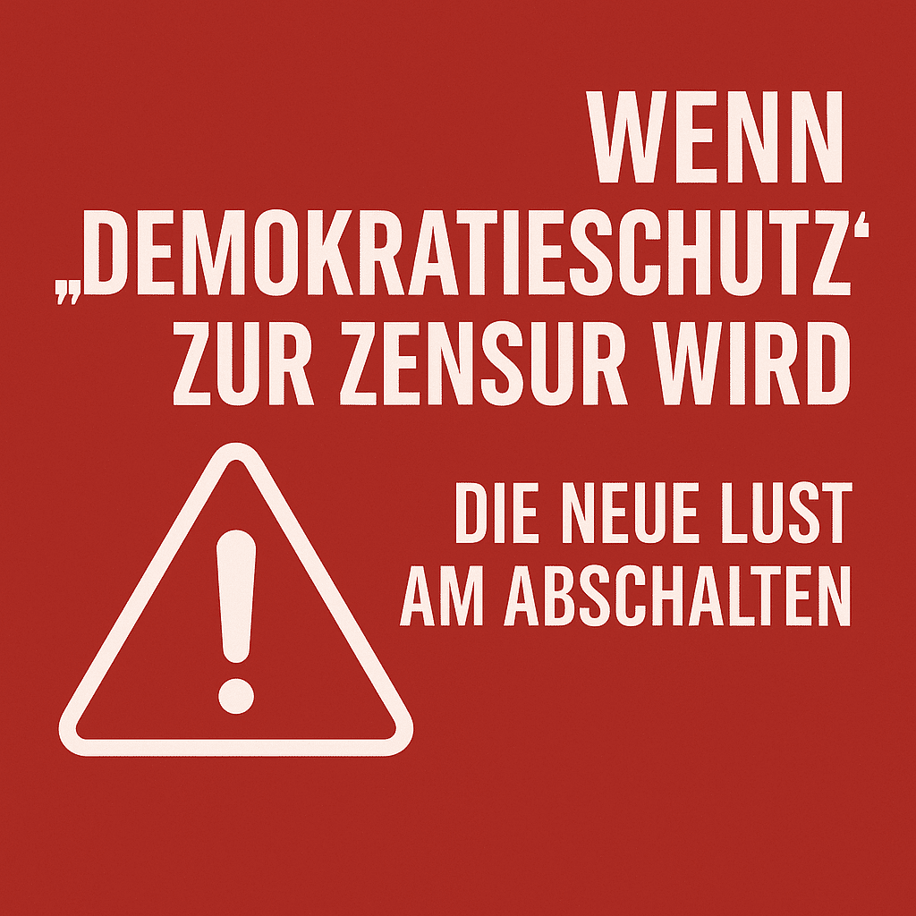 Wenn „Demokratieschutz“ zur Zensur wird: Die neue Lust am Abschalten