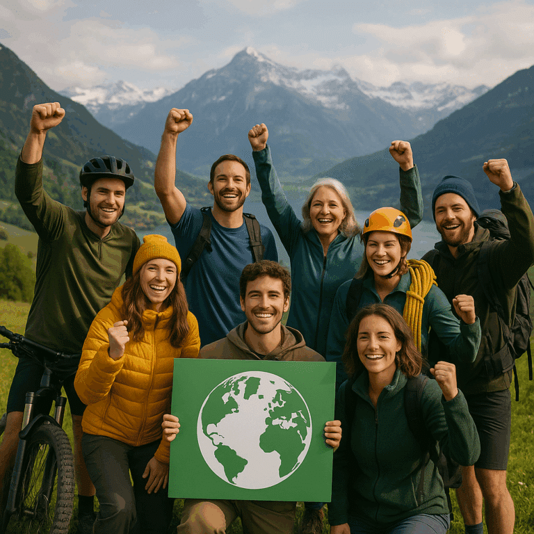 Profi-Sportler und die Outdoor-Gemeinschaft fordern stärkeren Klimaschutz in der Schweiz